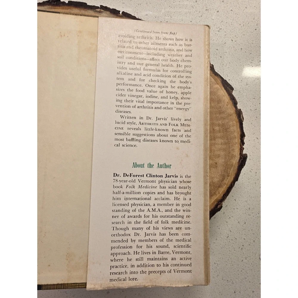 D. C. Jarvis, M. D. Arthritis Folk Medicine  1st Edition 1960
